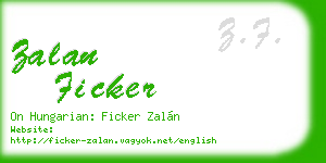 zalan ficker business card